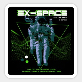 ex-space astronaut cyberpunk Sticker